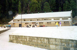 Bathhouse after hail storm